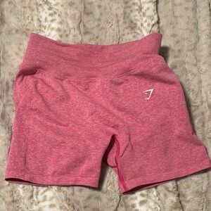 Pink mid length gymshark biker shorts